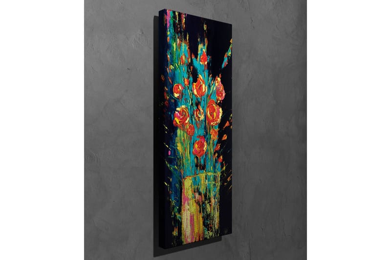 Canvastavla - Färgrik bukett av rosor i en vas - Röd / Grön / Gul - Inredning - Tavlor & posters - Canvastavla