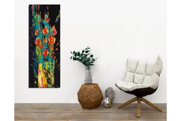 Canvastavla - Färgrik bukett av rosor i en vas - Röd / Grön / Gul - Inredning - Tavlor & posters - Canvastavla