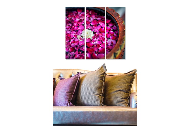 Canvastavla Floral 3-pack Flerfärgad - 20x50 cm - Inredning - Tavlor & posters - Canvastavla