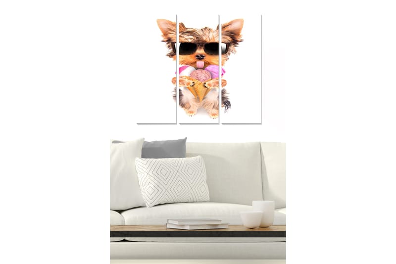 Canvastavla Floral 3-pack Flerfärgad - 20x50 cm - Inredning - Tavlor & posters - Canvastavla