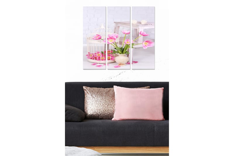 Canvastavla Floral 3-pack Flerfärgad - 20x50 cm - Inredning - Tavlor & posters - Canvastavla