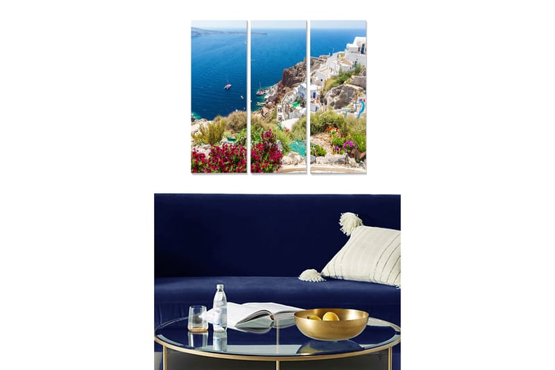 Canvastavla Floral 3-pack Flerfärgad - 20x50 cm - Inredning - Tavlor & posters - Canvastavla