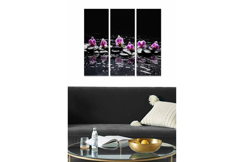 Canvastavla Floral 3-pack Flerfärgad - 20x50 cm - Inredning - Tavlor & posters - Canvastavla