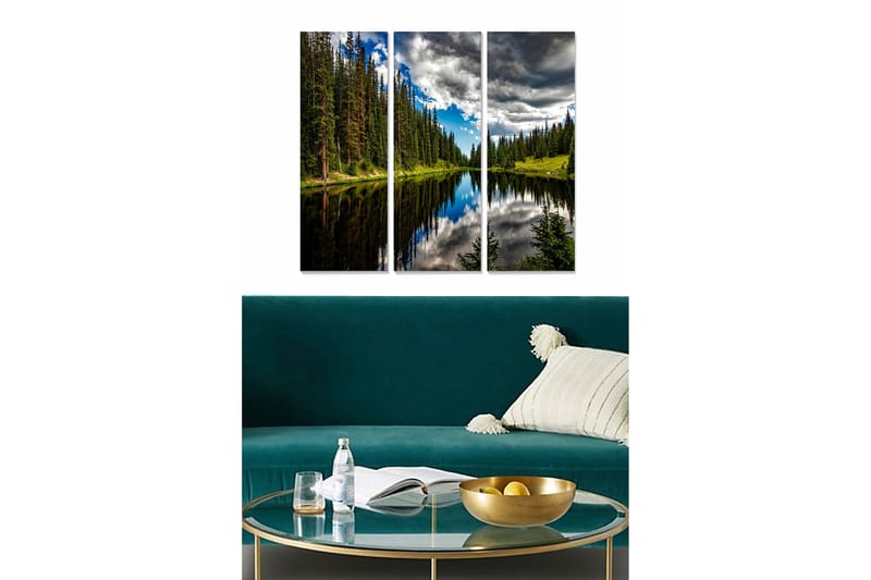 Canvastavla Floral 3-pack Flerfärgad - 20x50 cm - Inredning - Tavlor & posters - Canvastavla