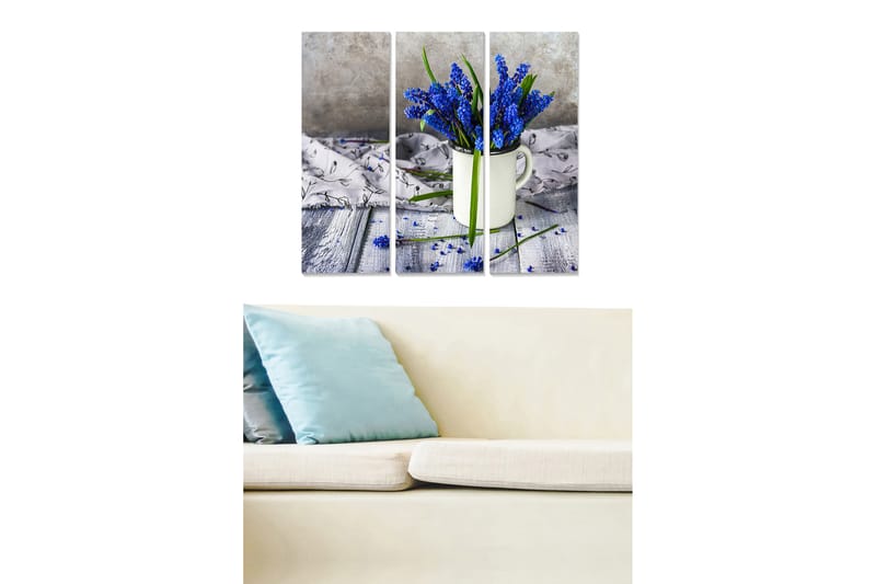 Canvastavla Floral 3-pack Flerfärgad - 20x50 cm - Inredning - Tavlor & posters - Canvastavla