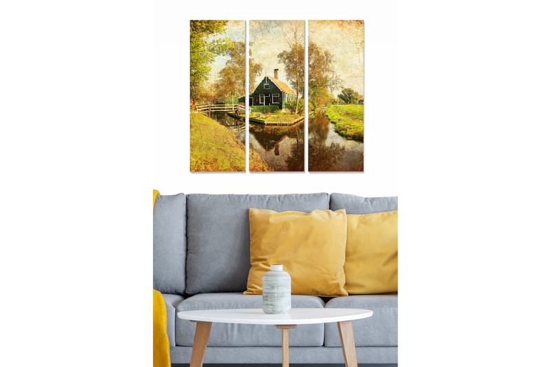 Canvastavla Floral 3-pack Flerfärgad - 20x50 cm - Inredning - Tavlor & posters - Canvastavla