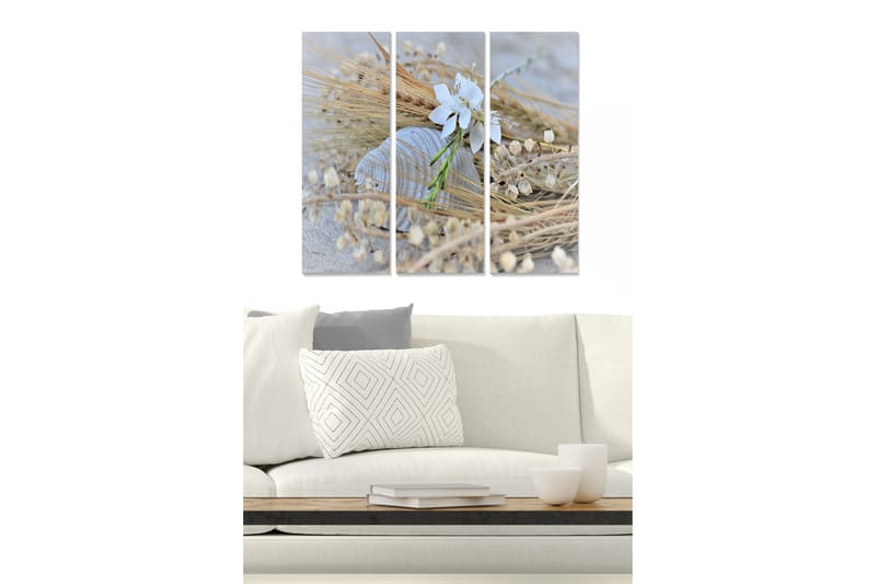 Canvastavla Floral 3-pack Flerfärgad - 20x50 cm - Inredning - Tavlor & posters - Canvastavla