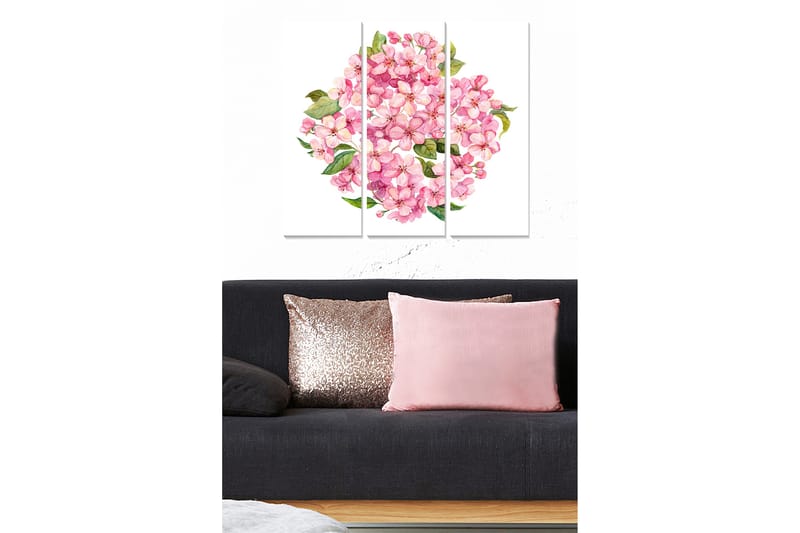 Canvastavla Floral 3-pack Flerfärgad - 20x50 cm - Inredning - Tavlor & posters - Canvastavla