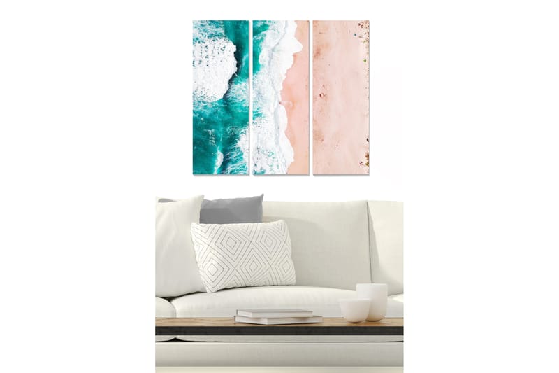 Canvastavla Floral 3-pack Flerfärgad - 20x50 cm - Inredning - Tavlor & posters - Canvastavla