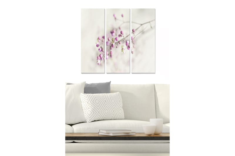 Canvastavla Floral 3-pack Flerfärgad - 20x50 cm - Inredning - Tavlor & posters - Canvastavla