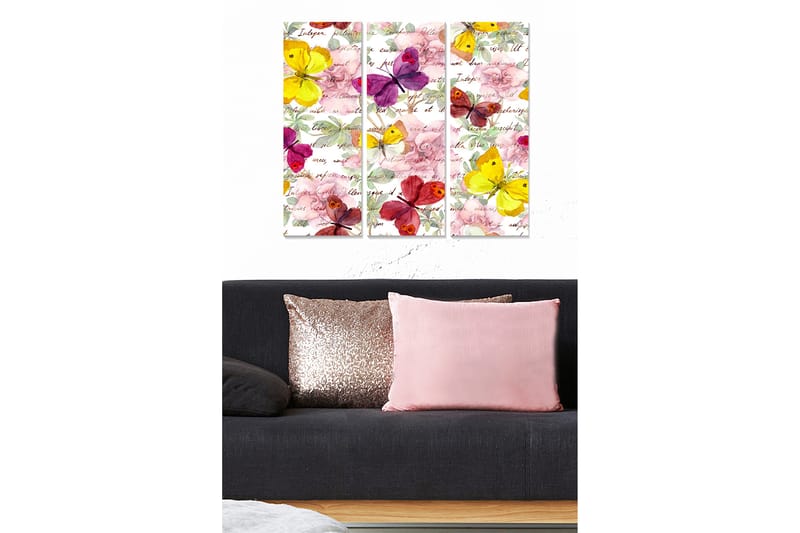 Canvastavla Floral 3-pack Flerfärgad - 20x50 cm - Inredning - Tavlor & posters - Canvastavla