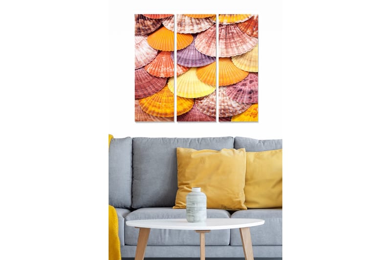 Canvastavla Floral 3-pack Flerfärgad, 20x50 cm