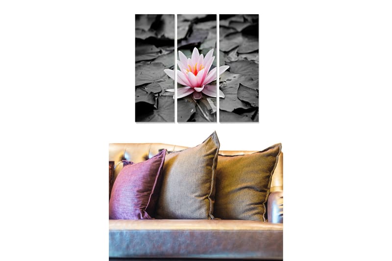Canvastavla Floral 3-pack Flerfärgad, 20x50 cm
