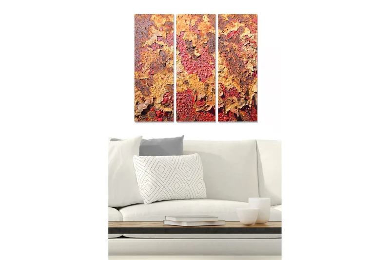 Canvastavla Floral 3-pack Flerfärgad, 20x50 cm