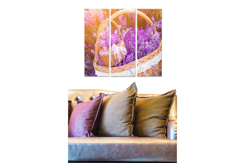 Canvastavla Floral 3-pack Flerfärgad - 20x50 cm - Inredning - Tavlor & posters - Canvastavla
