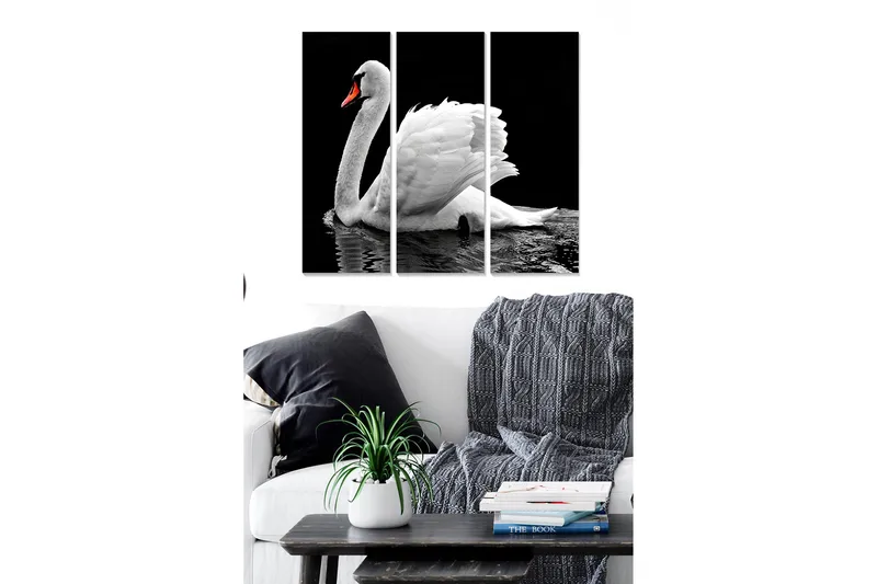 Canvastavla Floral 3-pack Flerfärgad, 20x50 cm