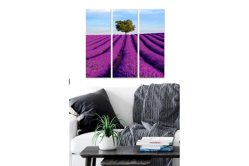 Canvastavla Floral 3-pack Flerfärgad - 20x50 cm - Inredning - Tavlor & posters - Canvastavla