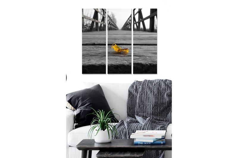 Canvastavla Floral 3-pack Flerfärgad, 20x50 cm