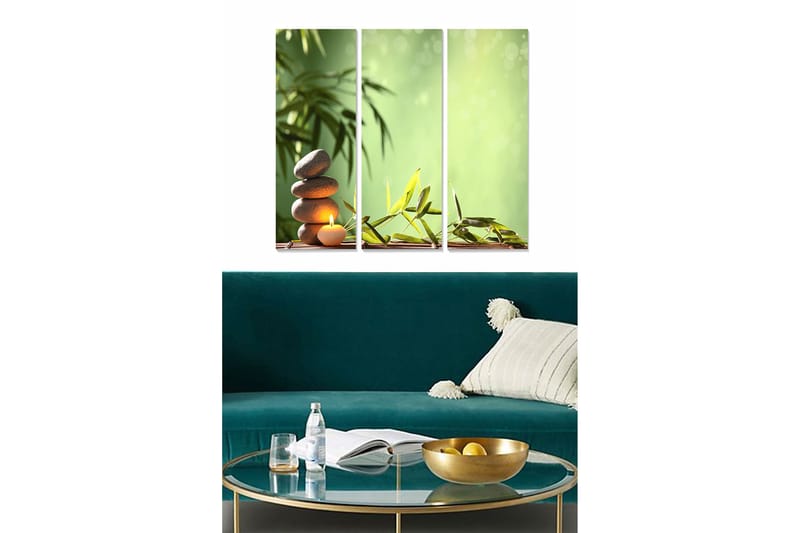 Canvastavla Floral 3-pack Flerfärgad - 20x50 cm - Inredning - Tavlor & posters - Canvastavla