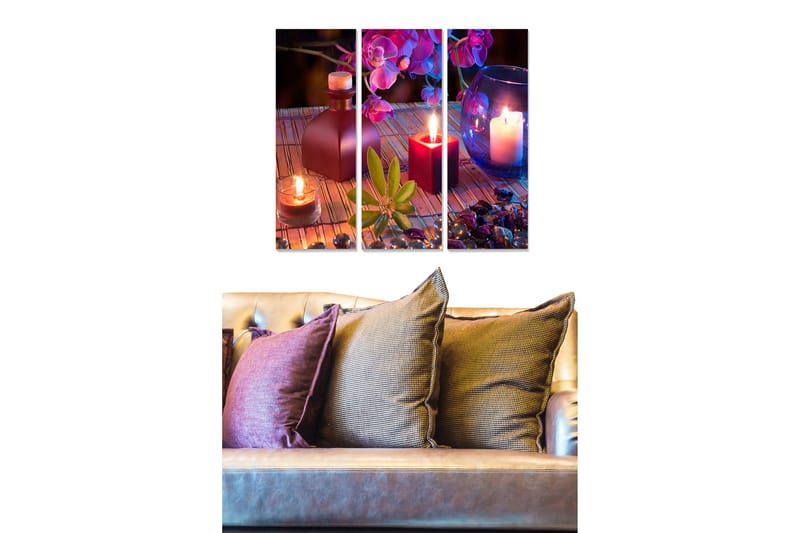 Canvastavla Floral 3-pack Flerfärgad - 20x50 cm - Inredning - Tavlor & posters - Canvastavla