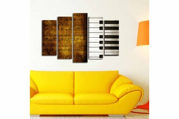 Canvastavla Floral 5-pack Flerfärgad - 19x60 cm - Inredning - Tavlor & posters - Canvastavla