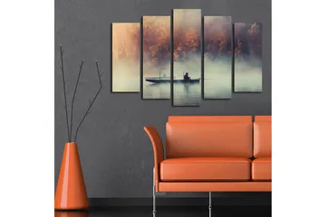 Canvastavla Floral 5-pack Flerfärgad - 19x60 cm - Inredning - Tavlor & posters - Canvastavla