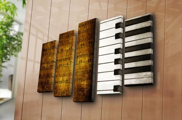 Canvastavla Floral 5-pack Flerfärgad - 19x60 cm - Inredning - Tavlor & posters - Canvastavla