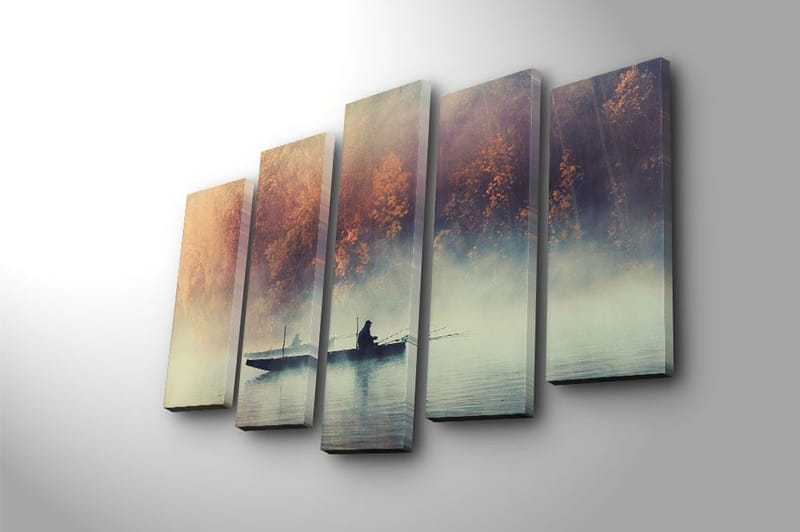 Canvastavla Floral 5-pack Flerfärgad - 19x60 cm - Inredning - Tavlor & posters - Canvastavla