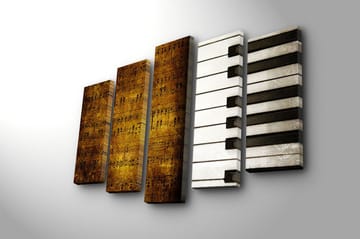 Canvastavla Floral 5-pack Flerfärgad - 19x60 cm - Inredning - Tavlor & posters - Canvastavla