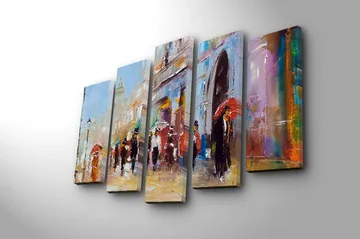 Canvastavla Floral 5-pack Flerfärgad - 19x60 cm - Inredning - Tavlor & posters - Canvastavla