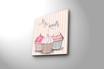 Canvastavla Floral Flerfärgad - 45x45 cm - Inredning - Tavlor & posters - Canvastavla
