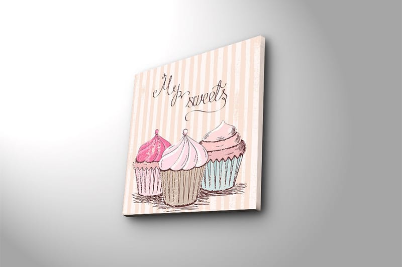 Canvastavla Floral Flerfärgad - 45x45 cm - Inredning - Tavlor & posters - Canvastavla