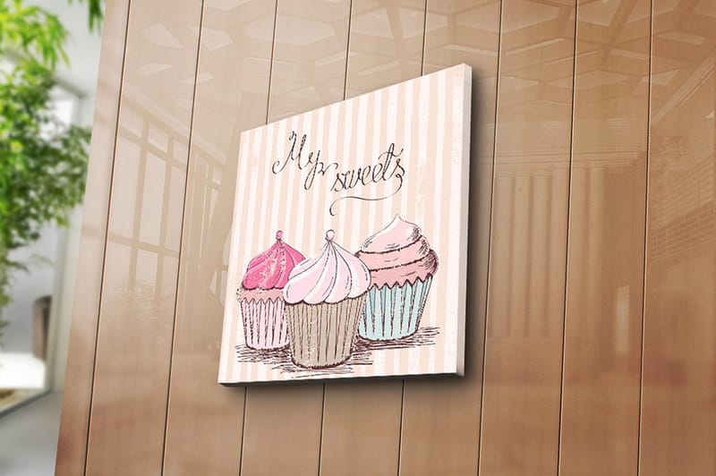 Canvastavla Floral Flerfärgad - 45x45 cm - Inredning - Tavlor & posters - Canvastavla