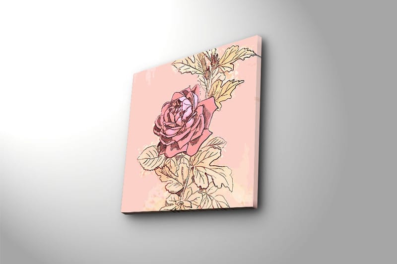 Canvastavla Floral Flerfärgad - 45x45 cm - Inredning - Tavlor & posters - Canvastavla