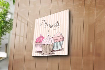 Canvastavla Floral Flerfärgad - 45x45 cm - Inredning - Tavlor & posters - Canvastavla