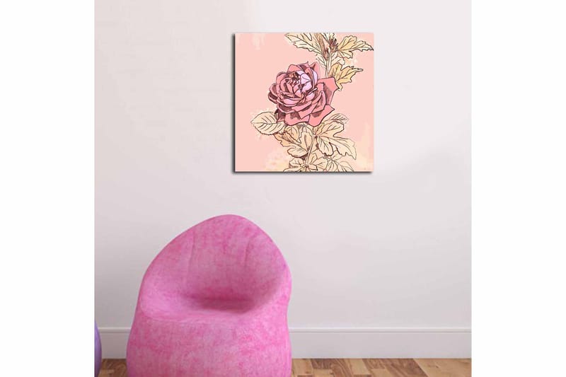 Canvastavla Floral Flerfärgad - 45x45 cm - Inredning - Tavlor & posters - Canvastavla
