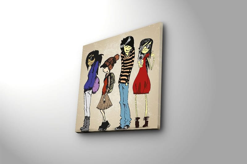 Canvastavla Floral Flerfärgad - 45x45 cm - Inredning - Tavlor & posters - Canvastavla