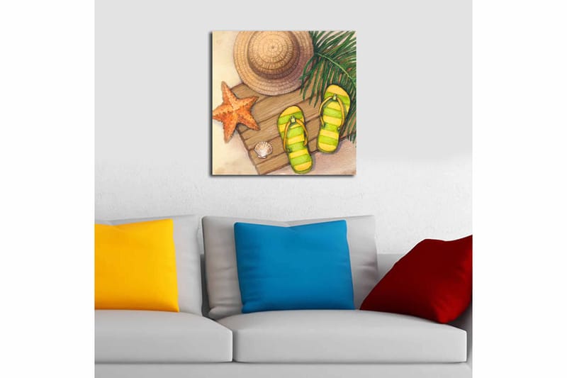 Canvastavla Floral Flerfärgad - 45x45 cm - Inredning - Tavlor & posters - Canvastavla