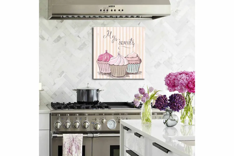 Canvastavla Floral Flerfärgad - 45x45 cm - Inredning - Tavlor & posters - Canvastavla