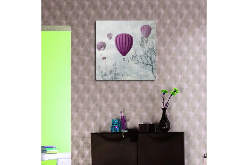 Canvastavla Floral Flerfärgad - 45x45 cm - Inredning - Tavlor & posters - Canvastavla