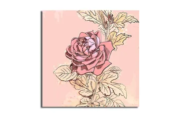 Canvastavla Floral Flerfärgad - 45x45 cm - Inredning - Tavlor & posters - Canvastavla