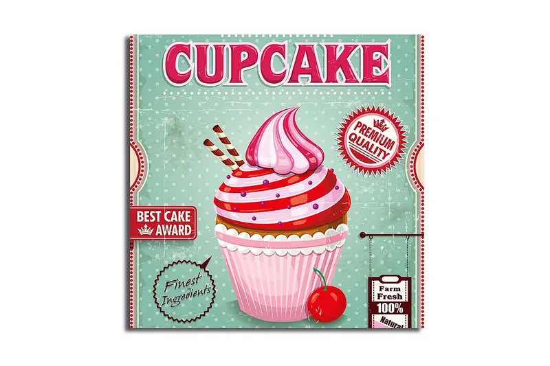 Canvastavla Floral Flerfärgad, 45x45 cm