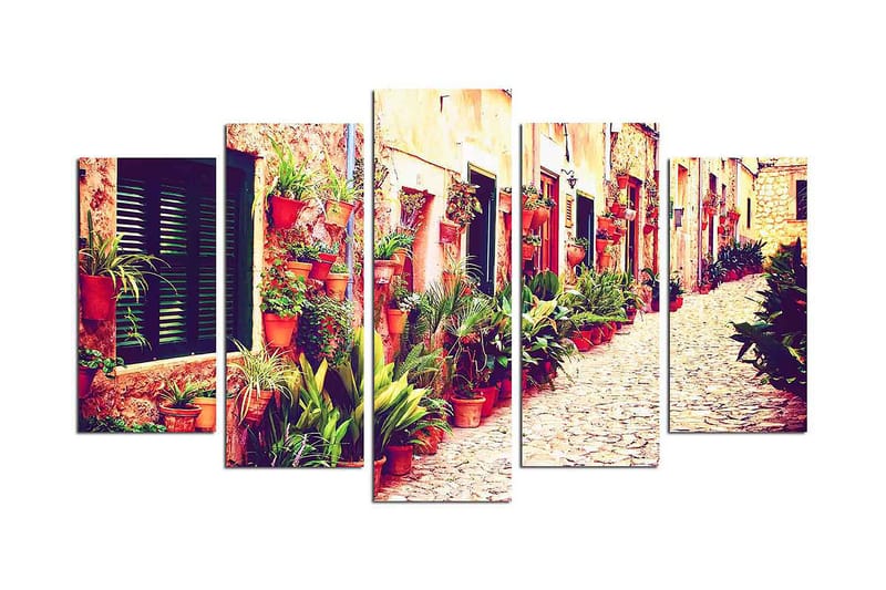 Canvastavla Flowers 5-pack Flerfärgad - 20x60 cm - Inredning - Tavlor & posters - Canvastavla