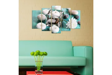 Canvastavla Flowers 5-pack Flerfärgad - 20x60 cm - Inredning - Tavlor & posters - Canvastavla