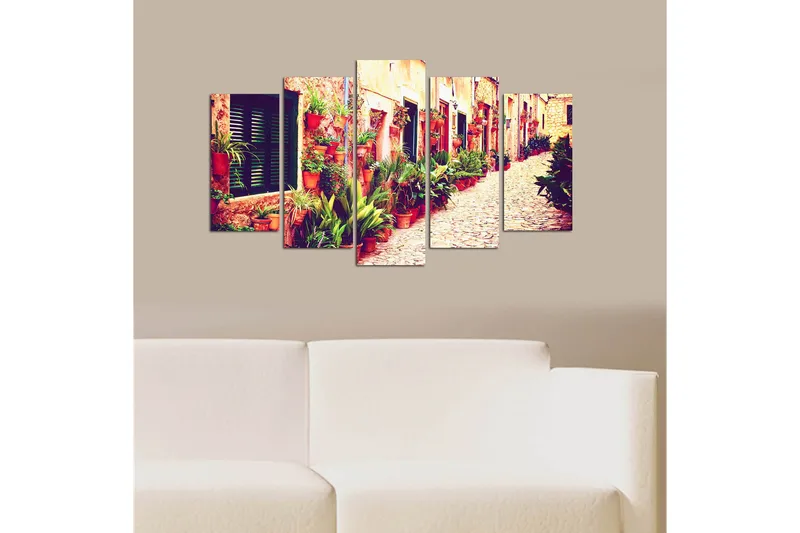 Canvastavla Flowers 5-pack Flerfärgad - 20x60 cm - Inredning - Tavlor & posters - Canvastavla