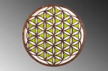 Canvastavla Geometric - Grön/Brun/Vit - Inredning - Tavlor & posters - Canvastavla