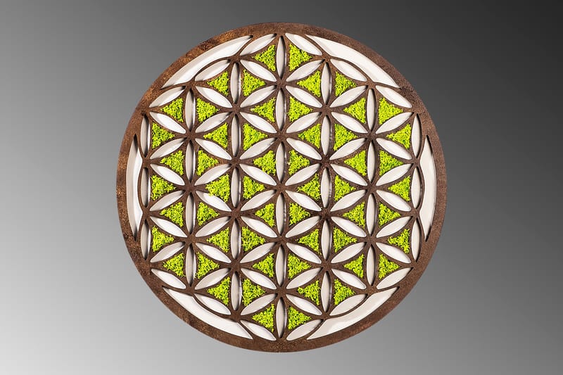 Canvastavla Geometric - Grön/Brun/Vit - Inredning - Tavlor & posters - Canvastavla