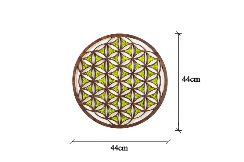 Canvastavla Geometric - Grön/Brun/Vit - Inredning - Tavlor & posters - Canvastavla