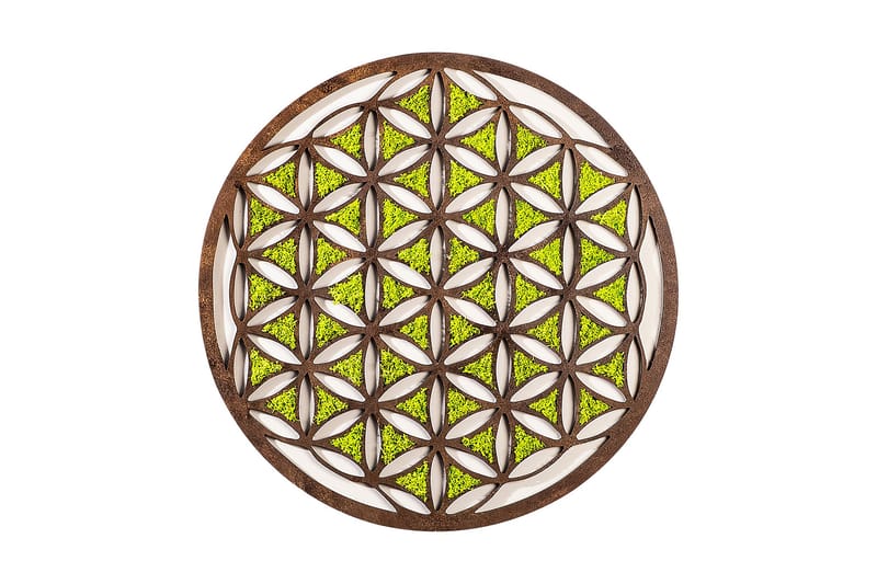 Canvastavla Geometric - Grön/Brun/Vit - Inredning - Tavlor & posters - Canvastavla