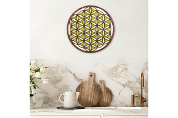 Canvastavla Geometric - Grön/Brun/Vit - Inredning - Tavlor & posters - Canvastavla